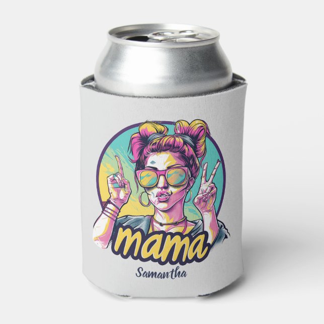 Enfriador De Latas Arte Retro Mama Pop Personalizado (19) (Lata Anverso)