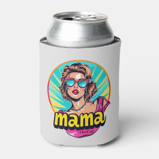 Enfriador De Latas Arte Retro Mama Pop Personalizado (3) (Lata Anverso)