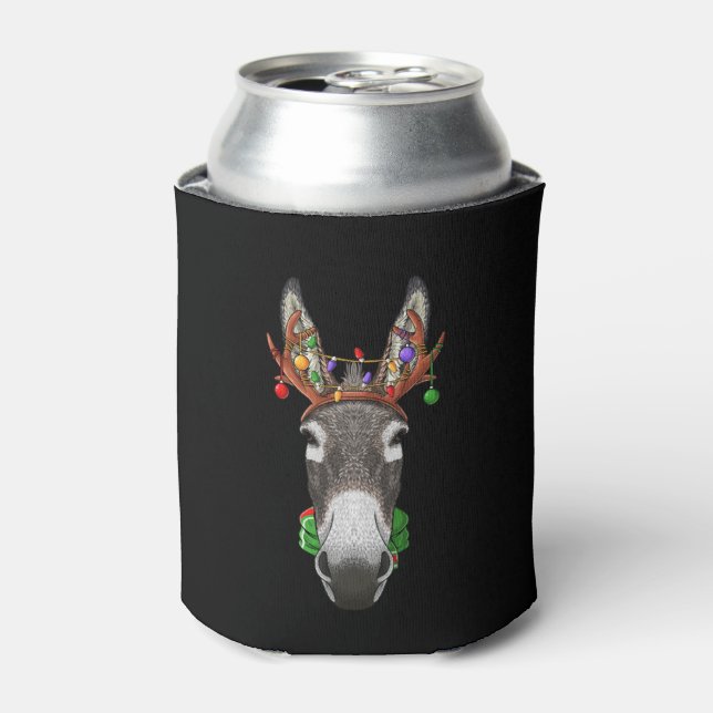 Enfriador De Latas Artistas de renos burros adoran Navidades navidade (Lata Anverso)