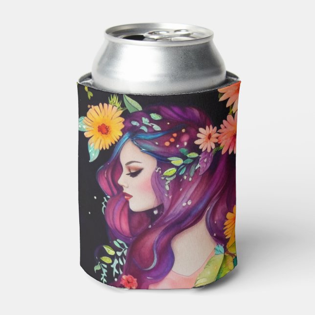 Enfriador De Latas Artsy Lady (Lata Anverso)