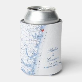 Enfriador De Latas Asbury Park New Jersey Map Wedding Favorito Bebe