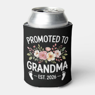Enfriador De Latas Ascendida a Abuela 2026 Primera vez Nana Floral