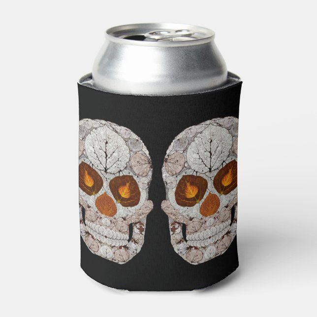 Enfriador De Latas Aspen Leaf Skull 11 (Lata Anverso)