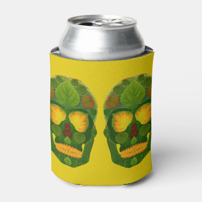 Enfriador De Latas Aspen Leaf Skull 9 (Lata Anverso)