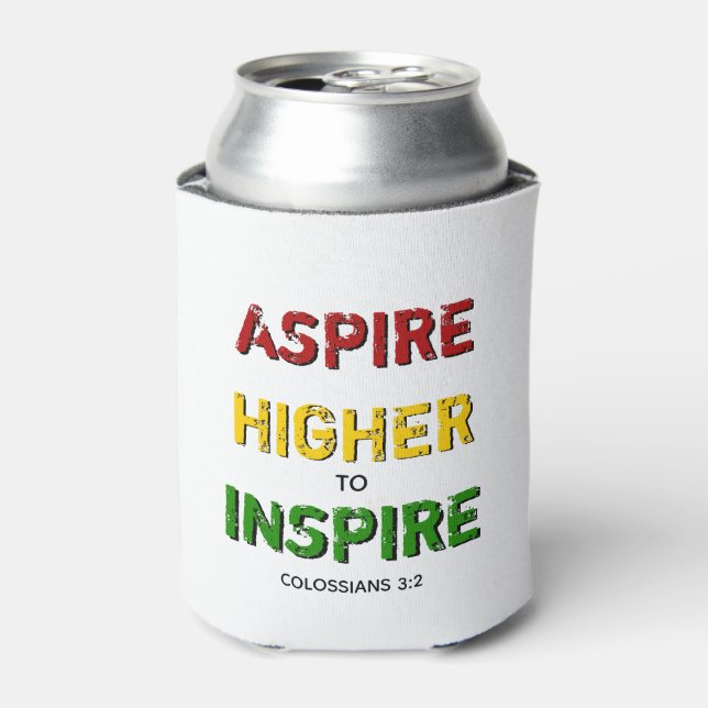 Enfriador De Latas ASPIRAR A MÁS ALTO PARA INSPIRAR BHM Motivacional (Lata Anverso)