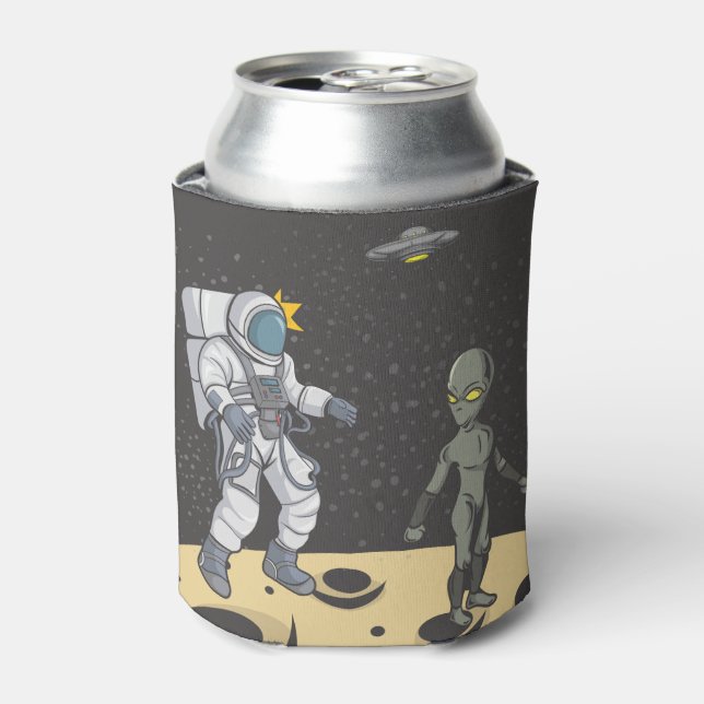 Enfriador De Latas Astronauta y extranjera (Lata Anverso)