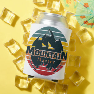 Enfriador De Latas Atardecer retro maestro de la montaña