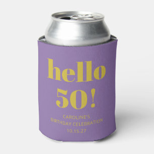 Enfriador De Latas Audaz tipografía Púrpura Amarillo moderno cumpleañ