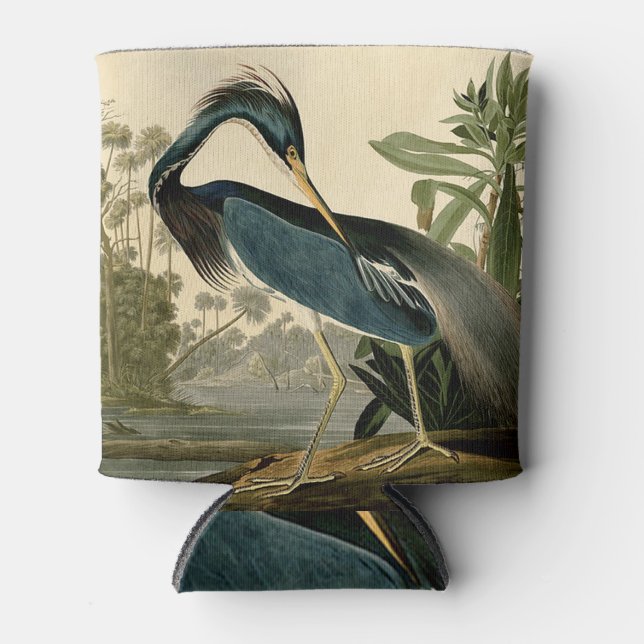Enfriador De Latas Audubon Louisiana Heron Birds America Art (Anverso)