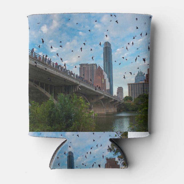 Enfriador De Latas Austin Texas BATS Congress Bridge Downtown (Anverso)