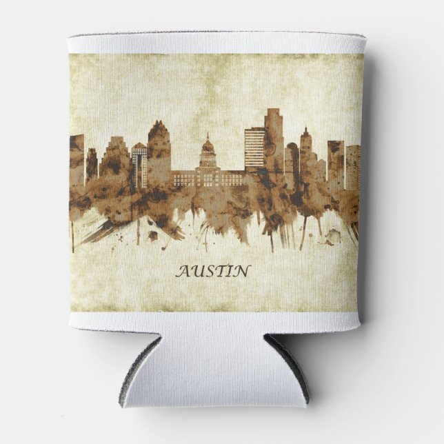 Enfriador De Latas Austin Texas Cityscape (Anverso)