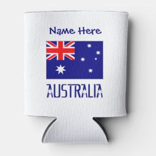 Enfriador De Latas Australia Bandera Australiana Azul Personalizada