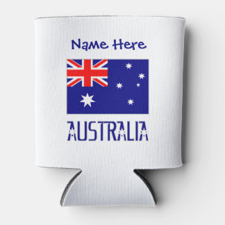 Enfriador De Latas Australia Bandera Australiana Azul Personalizada
