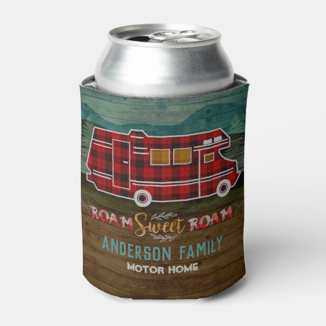 Enfriador De Latas Autophome RV Camper Travel Van Rustic Personalizad (Lata Anverso)
