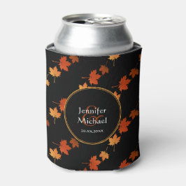 Enfriador De Latas Autumn Colors Maple Leaves patrón nombre de la par