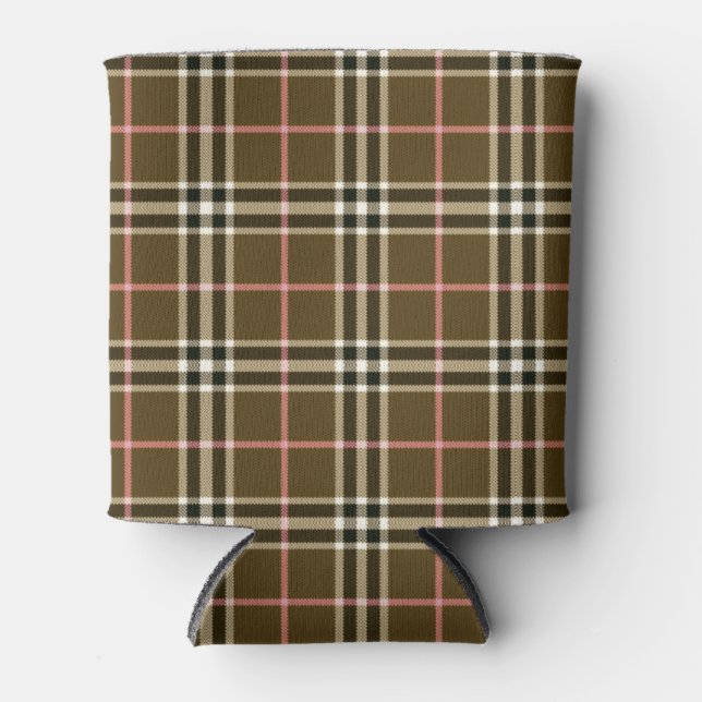 Enfriador De Latas Autumn Plaid (Anverso)