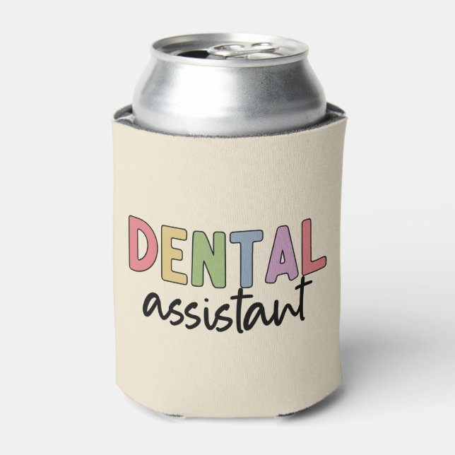 Enfriador De Latas Auxiliar dental | Regalos para dentista asistente (Lata Anverso)