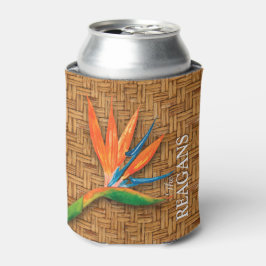 Enfriador De Latas Ave personalizada del paraíso tropical