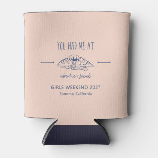 Enfriador De Latas Aventura + Chicas amigos Personalizado de fin de s