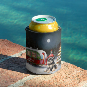 Enfriador De Latas Aventura de Navidades de la Caravana Schnauzer