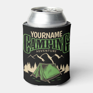 Enfriador De Latas Aventura personalizada de camping en campamento fa