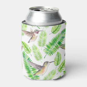 Enfriador De Latas Aves húmedas y hojas tropicales