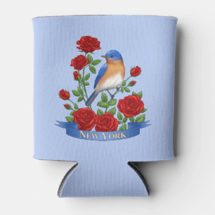 Enfriador De Latas Aves y flores del estado de Nueva York
