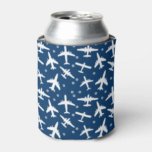 Enfriador De Latas Avión azul y blanco