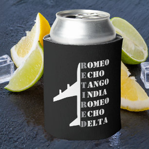 Enfriador De Latas Avión Retirado Alfabeto Fonético Nato Aviación