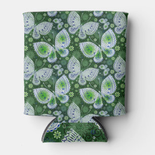 Enfriador De Latas Away Paisley Butterfly Print Green