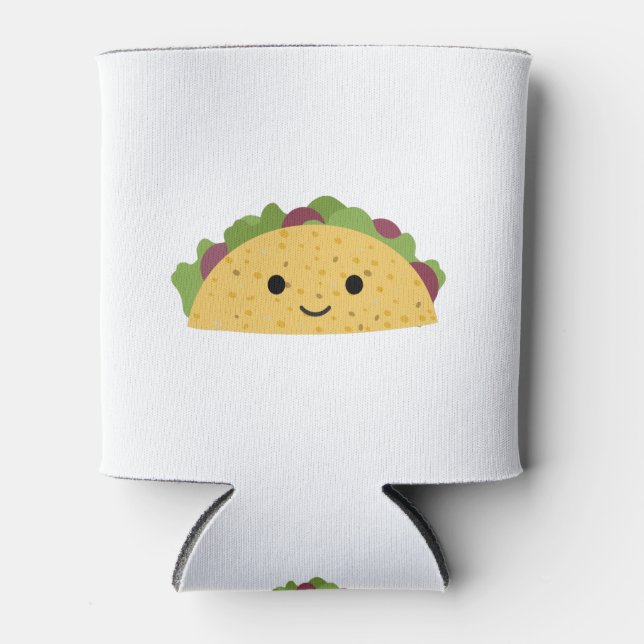Enfriador De Latas Awesome Cute Personalizado kawaii Taco (Anverso)