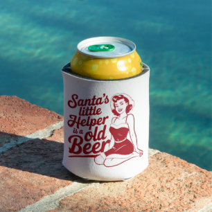 Enfriador De Latas Ayudante de Santa Snarky Navidad Sarcástico