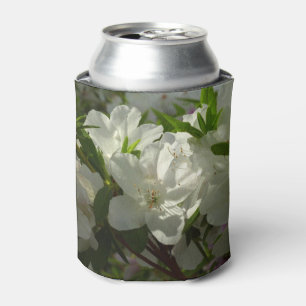 Enfriador De Latas Azaleas blancas iluminadas por el sol Hermosas flo