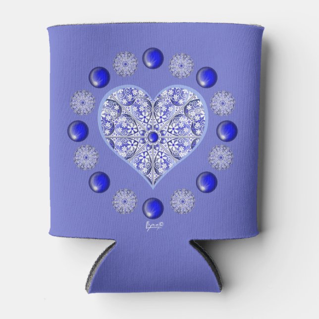 Enfriador De Latas Azul de encaje cerámico de Grecia (Anverso)