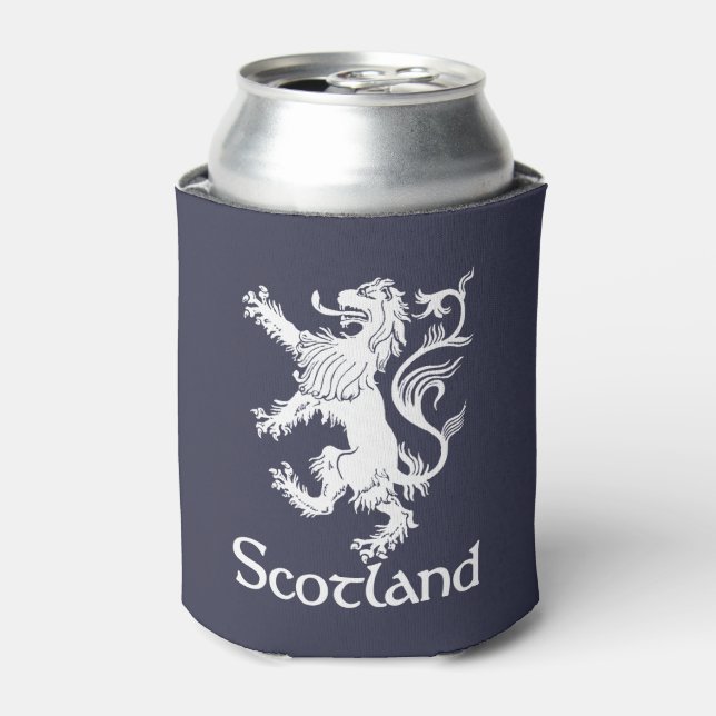 Enfriador De Latas Azul de la Marina de León Rampant de Escocia (Lata Anverso)