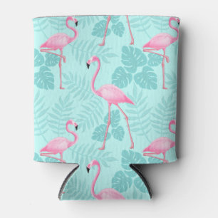 Enfriador De Latas Azul Flamingo Vintage