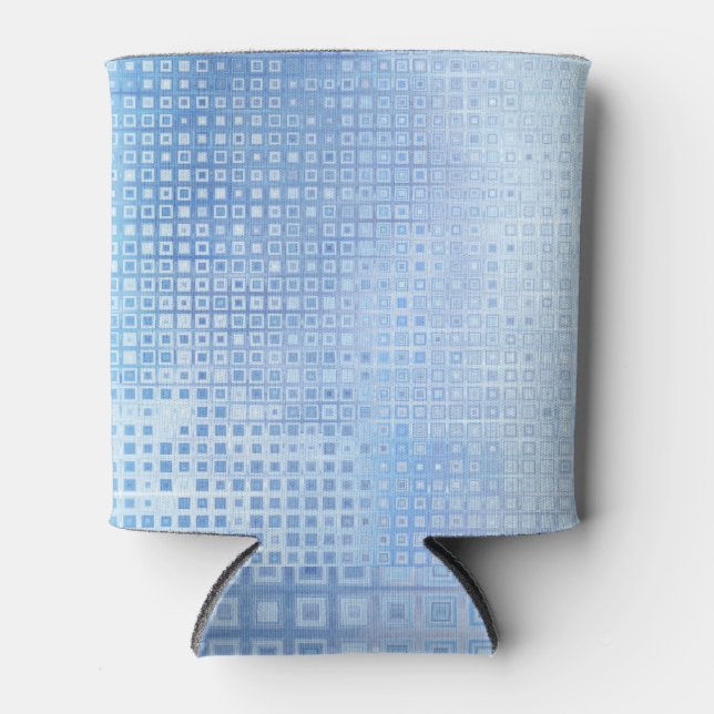 Enfriador De Latas Azul mosaico abstracto: fondo brillante (Anverso)