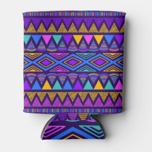 Enfriador De Latas Azul neón: Patrón Navajo tribal