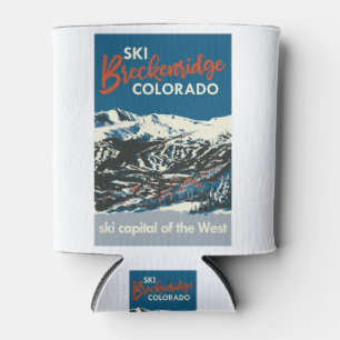 Enfriador De Latas Azul Poster de Ski BReckenridge