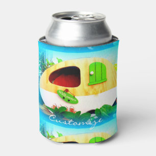 Enfriador De Latas Azul retro modificado para requisitos particulares