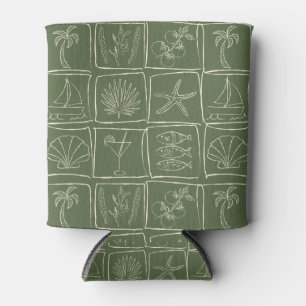 Enfriador De Latas Azulejo Mediterráneo Costero Caprichoso Olivar