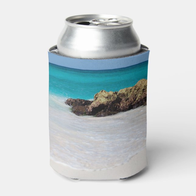 Enfriador De Latas Azure Ocean Sandy Beach Photo (Lata Anverso)