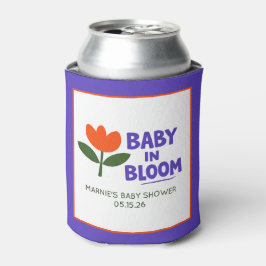 Enfriador De Latas Baby in Bloom Tulip Trendy Modern Baby Shower