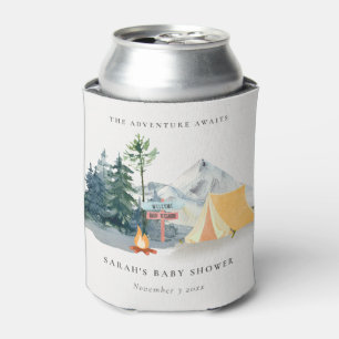 Enfriador De Latas Baby Shower de la montaña rusa de los bosques de p