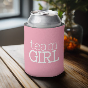 Enfriador De Latas Baby Shower de revelación de género - Chica rosa