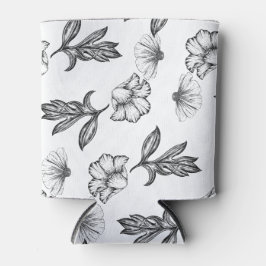 Enfriador De Latas Baby Shower del tatuaje de flor gótica