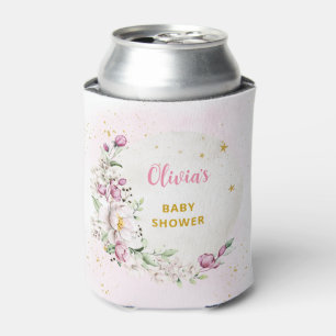 Enfriador De Latas Baby Shower Floral Luna