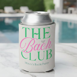 Enfriador De Latas Bach Club Moderna Bachelorette Verde Rosa
