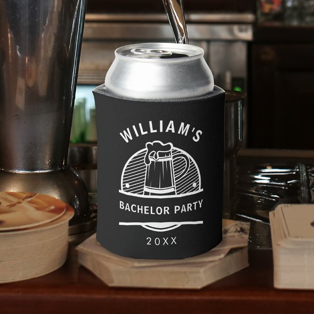 Enfriador De Latas Bacheler Party Cerveza blanca y negra (Subido por el creador)