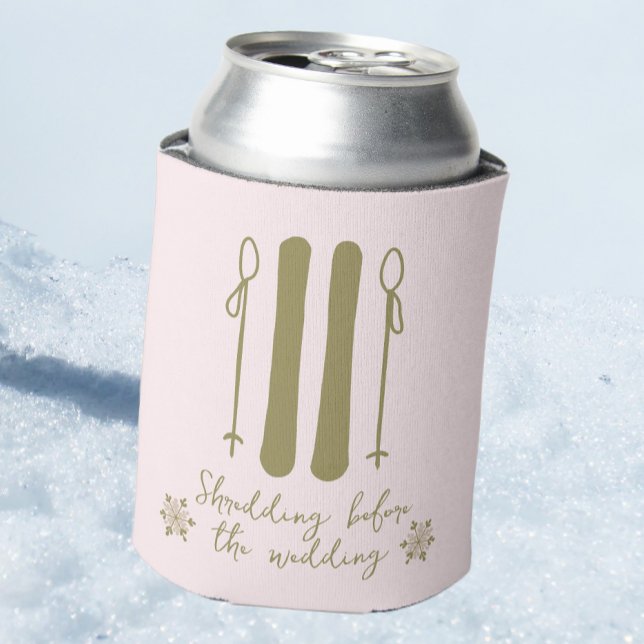 Enfriador De Latas Bachelorette Apres Ski Pink Winter (Subido por el creador)